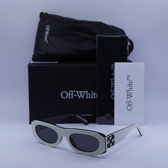 Off-White OERI13O ORLANDO 0107 Oval Sunglasses – White/Black main image 9